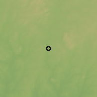 Shaded relief of the 60 km around Igana, drawn from the GMTED2010 grid