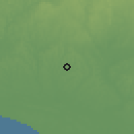 Shaded relief of the 60 km around Igbotako, drawn from the GMTED2010 grid