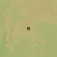 Shaded relief of the 60 km around Igede, drawn from the GMTED2010 grid