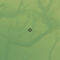 Shaded relief of the 60 km around Iguegbe, drawn from the GMTED2010 grid