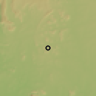 Shaded relief of the 60 km around Ijare, drawn from the GMTED2010 grid