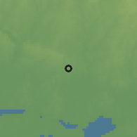 Shaded relief of the 60 km around Ijebu Ife, drawn from the GMTED2010 grid