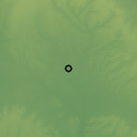Shaded relief of the 60 km around Ijoun, drawn from the GMTED2010 grid