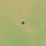Shaded relief of the 60 km around Ikare, drawn from the GMTED2010 grid