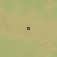Shaded relief of the 60 km around Ikbira, drawn from the GMTED2010 grid