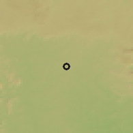 Shaded relief of the 60 km around Aisegba, drawn from the GMTED2010 grid