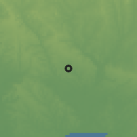 Shaded relief of the 60 km around Ikene, drawn from the GMTED2010 grid