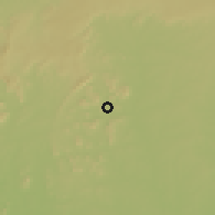 Shaded relief of the 60 km around Ikere, drawn from the GMTED2010 grid