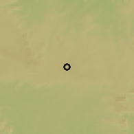 Shaded relief of the 60 km around Ikole, drawn from the GMTED2010 grid