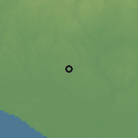 Shaded relief of the 60 km around Ikoya, drawn from the GMTED2010 grid