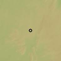 Shaded relief of the 60 km around Ila, drawn from the GMTED2010 grid