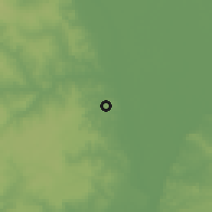 Shaded relief of the 60 km around Illah, drawn from the GMTED2010 grid