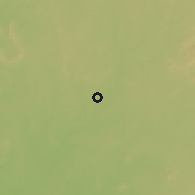 Shaded relief of the 60 km around Ilobu, drawn from the GMTED2010 grid