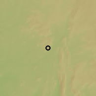 Shaded relief of the 60 km around Imesi Ile, drawn from the GMTED2010 grid