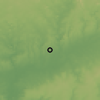 Shaded relief of the 60 km around Imoru, drawn from the GMTED2010 grid