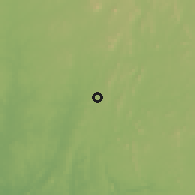 Shaded relief of the 60 km around Aiyepe, drawn from the GMTED2010 grid