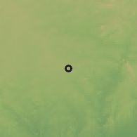 Shaded relief of the 60 km around Ipele, drawn from the GMTED2010 grid