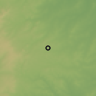 Shaded relief of the 60 km around Ipetu, drawn from the GMTED2010 grid