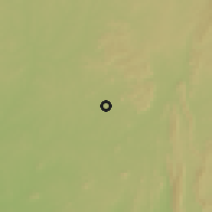 Shaded relief of the 60 km around Ipetu, drawn from the GMTED2010 grid