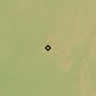 Shaded relief of the 60 km around Ire, drawn from the GMTED2010 grid