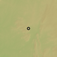 Shaded relief of the 60 km around Iresi, drawn from the GMTED2010 grid