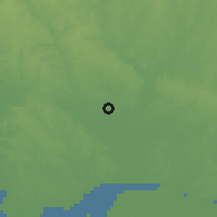 Shaded relief of the 60 km around Aiyepe, drawn from the GMTED2010 grid