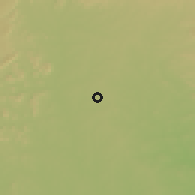 Shaded relief of the 60 km around Ise, drawn from the GMTED2010 grid
