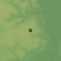 Shaded relief of the 60 km around Issele Mkpitime, drawn from the GMTED2010 grid