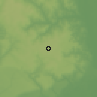 Shaded relief of the 60 km around Issele Uku, drawn from the GMTED2010 grid