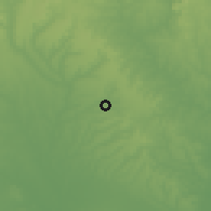 Shaded relief of the 60 km around Aiyetoro, drawn from the GMTED2010 grid