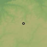 Shaded relief of the 60 km around Iyale, drawn from the GMTED2010 grid