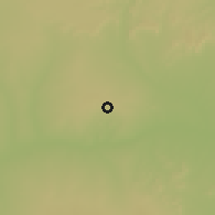 Shaded relief of the 60 km around Jigawa, drawn from the GMTED2010 grid
