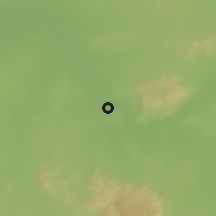 Shaded relief of the 60 km around Jimeta, drawn from the GMTED2010 grid