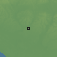 Shaded relief of the 60 km around Ajagba, drawn from the GMTED2010 grid