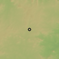 Shaded relief of the 60 km around Kabba, drawn from the GMTED2010 grid