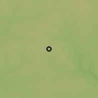 Shaded relief of the 60 km around Kabchi, drawn from the GMTED2010 grid