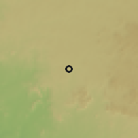 Shaded relief of the 60 km around Kadna, drawn from the GMTED2010 grid