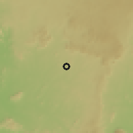 Shaded relief of the 60 km around Karumo, drawn from the GMTED2010 grid