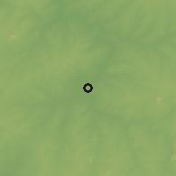 Shaded relief of the 60 km around Katsina Ala, drawn from the GMTED2010 grid