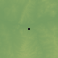 Shaded relief of the 60 km around Konjo, drawn from the GMTED2010 grid