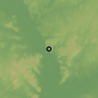 Shaded relief of the 60 km around Koton Karifi, drawn from the GMTED2010 grid