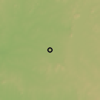 Shaded relief of the 60 km around Kuta, drawn from the GMTED2010 grid
