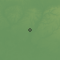 Shaded relief of the 60 km around Akotogbo, drawn from the GMTED2010 grid
