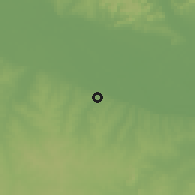 Shaded relief of the 60 km around Lade, drawn from the GMTED2010 grid