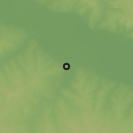 Shaded relief of the 60 km around Lafiagi, drawn from the GMTED2010 grid