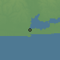Shaded relief of the 60 km around Lagos, drawn from the GMTED2010 grid