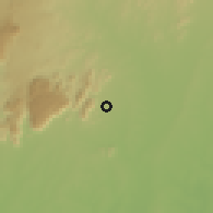 Shaded relief of the 60 km around Langtang, drawn from the GMTED2010 grid