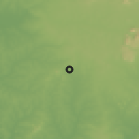 Shaded relief of the 60 km around Lapai, drawn from the GMTED2010 grid