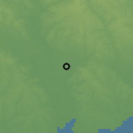 Shaded relief of the 60 km around Loburo, drawn from the GMTED2010 grid