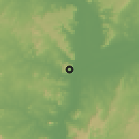 Shaded relief of the 60 km around Lokoja, drawn from the GMTED2010 grid
